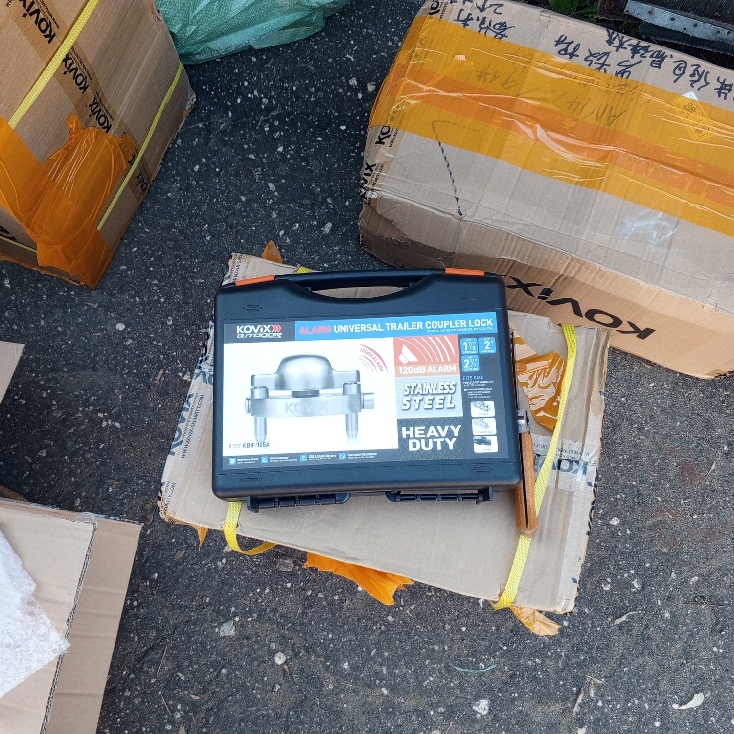 кейс с замком замок Kovix для прицепа